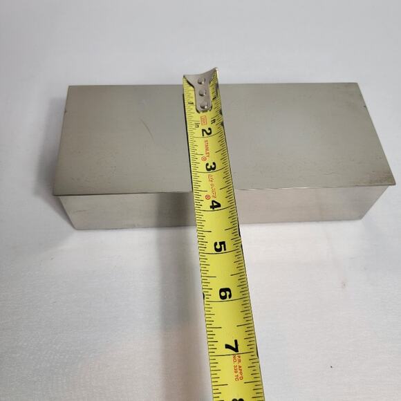 Vintage Metal Art Storage Box by Heintz Smith Silver Wood Keepsakes Collectible - Picture 8 of 12